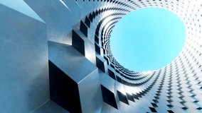 Abstract modern architecture with wavy pattern facade, Round concrete building design, 3d rendering - Powered by Shutterstock - Get 15% off with code: PIKWIZARD15