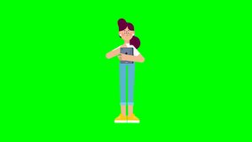 3D green screen casual girl using tablet animation for digital projects, presentations, tutorials, marketing assets, and creative video editing needs
 - Powered by Shutterstock - Get 15% off with code: PIKWIZARD15