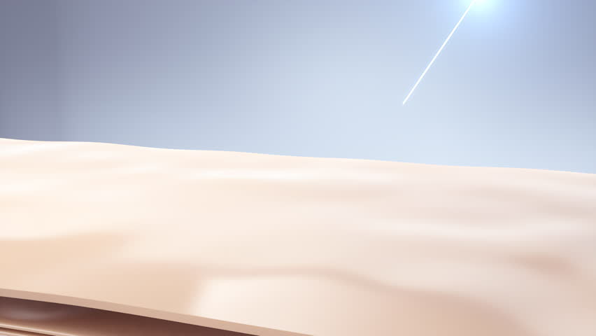 Laser shot through Saggy skin cell layer, skin and Facial treatment. 3D animation.