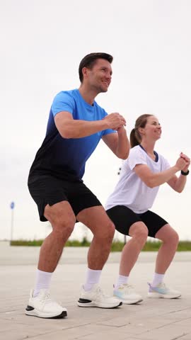 Stretching session for fitness enthusiasts outdoors