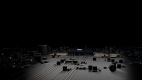 Futuristic Cityscape on Circuit Board, Digital Technology Concept, Abstract Background - Powered by Shutterstock - Get 15% off with code: PIKWIZARD15