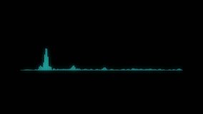 Digital audio equalizer graphic with vibrant blue and cyan sound waves pulsating against a solid dark background - Powered by Shutterstock - Get 15% off with code: PIKWIZARD15