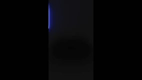 Vertical video of abstract neon wall light lines in blue and red, futuristic background. Seamless loop. - Powered by Shutterstock - Get 15% off with code: PIKWIZARD15