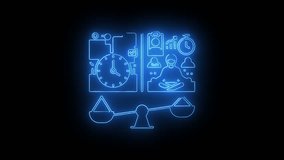 Neon blue flow of connected rectangles and arrows illustrating a structured digital process, data transition, and organized workflow routing. - Powered by Shutterstock - Get 15% off with code: PIKWIZARD15