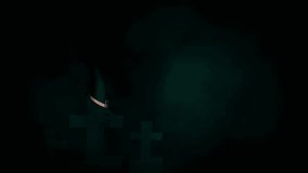 Witches hat in lonely graveyard with dark clouds background 4k animation - Powered by Shutterstock - Get 15% off with code: PIKWIZARD15