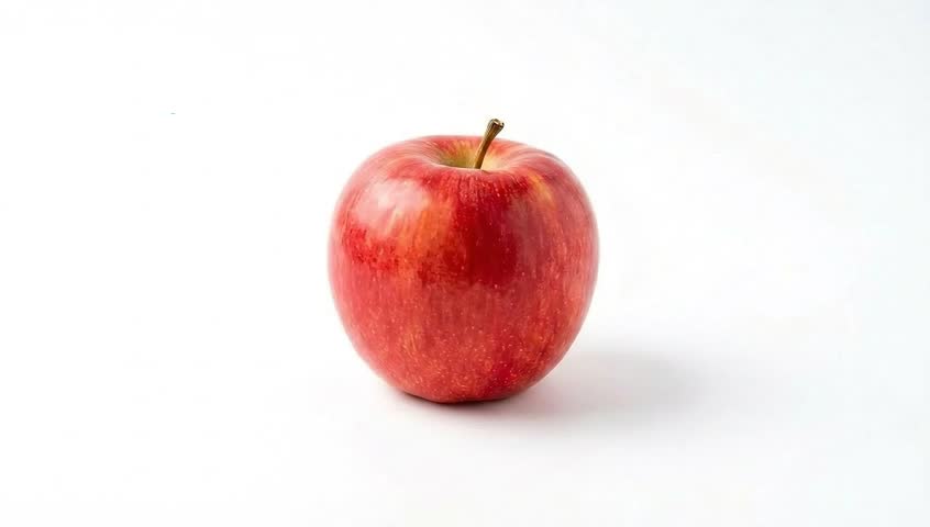 A vibrant red apple a symbol of health and nutrition isolated on a clean white backgroun