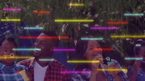 Child opening bubble bottle, blowing bubbles outdoors, parents aiding education, animated bars. Family, outdoor, nature, park, tent, wand, playful - Powered by Shutterstock - Get 15% off with code: PIKWIZARD15