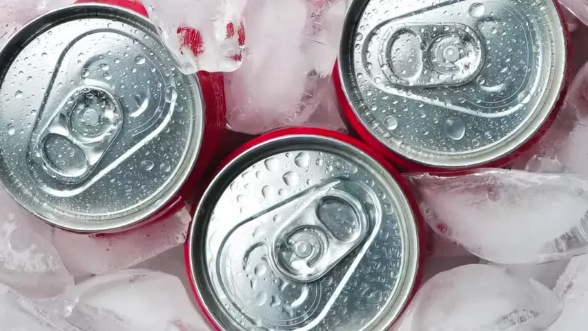 Cooled Soda Cans in rotation