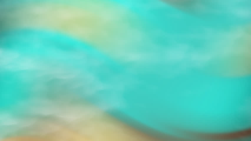 Abstract Watercolor Painting with Teal and Beige Colors