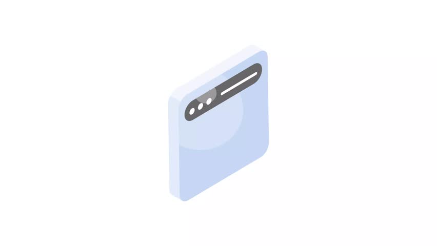 Cloud inside website isometric animated icon of cloud website, ready to use vector