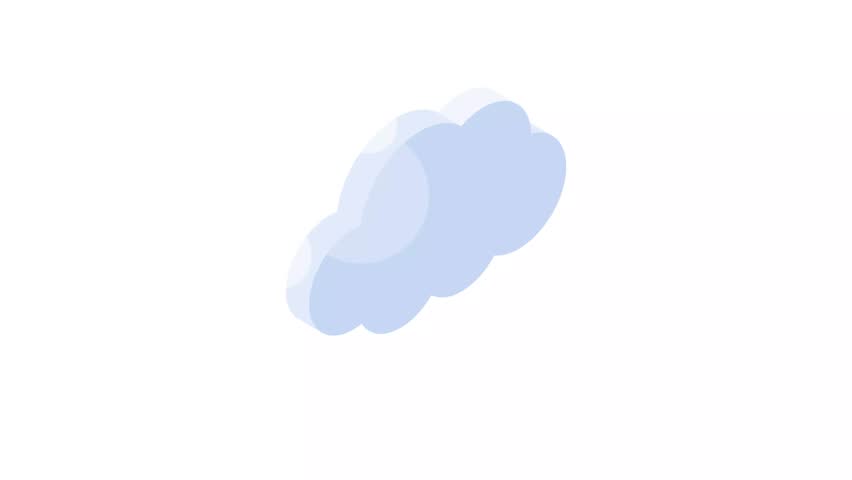 Calculator with cloud, cloud calculation vector design, cloud calculator animated icon