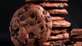 Stack of crispy chocolate cookies - Powered by Shutterstock - Get 15% off with code: PIKWIZARD15