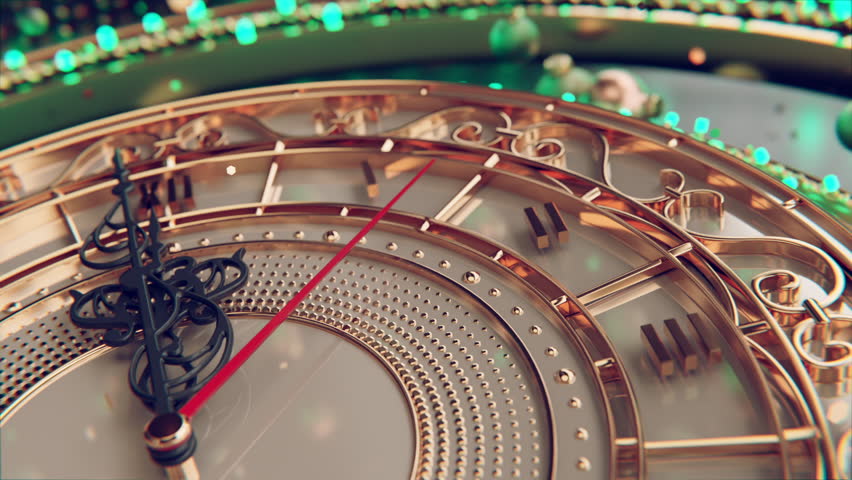 New Year Countdown Clock with Golden Luxury Design part 02