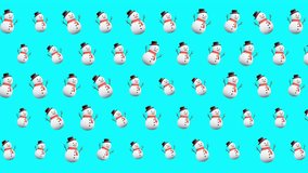 Christmas animation pattern snowmen holiday winter seamless festive xmas suitable for holiday greetings, winter season backgrounds, festive digital content, and seasonal promotions - Powered by Shutterstock - Get 15% off with code: PIKWIZARD15