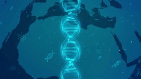 Digital DNA Helix Over World Map Illustrating Genetic Connectivity - Powered by Shutterstock - Get 15% off with code: PIKWIZARD15