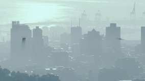 Blue streaks initiating motion, 3D data chart rising and extending, visualizing market trends. Graphs, dimensional, connectors, nodes, analytics, skyline, haze - Powered by Shutterstock - Get 15% off with code: PIKWIZARD15