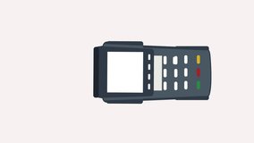Pay by credit card, contactless payment, online shopping - communication technology, digital banking system. 2d animation 4k video clip. - Powered by Shutterstock - Get 15% off with code: PIKWIZARD15