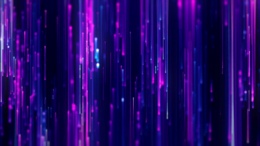 Teal Digital Curtain Video, Abstract Waving Light Lines Background 4K
