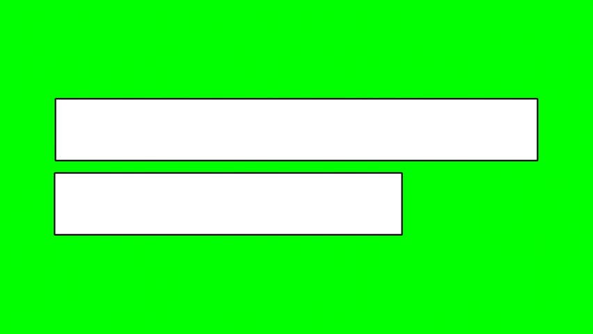 Lower third animation with two expanding blocks in green screen. Lower Third Video Element