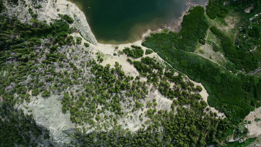 Top down aerial view over St. Mary