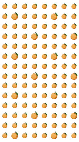 A sleek vertical motion graphic showcasing a repeating minimalist pattern of uniformly sized orange dots floating subtly, perfect for clean app stories and digital branding.
