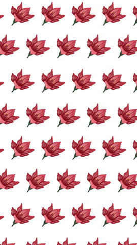 A vibrant vertical motion graphic featuring a uniform pattern of geometric red maple like leaves, perfect for mobile seasonal promotions or Thanksgiving themed stories.