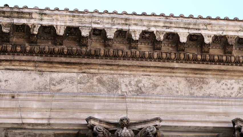 bottom big pillar pantheon temple rome height structure single prominent column to reveals top view monumental architecture architectural grandeur
