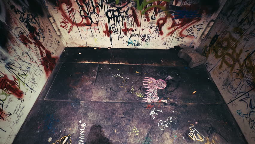 A Room with Intricate Colorful Graffiti All Over the Walls Background