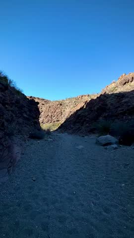 Shady Portion of Desert Slot Canyon Trail (Big Bend National Park, Texas, USA)