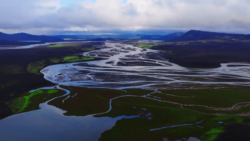 Famous icelandic popular tourist destination and hiking hub in Iceland