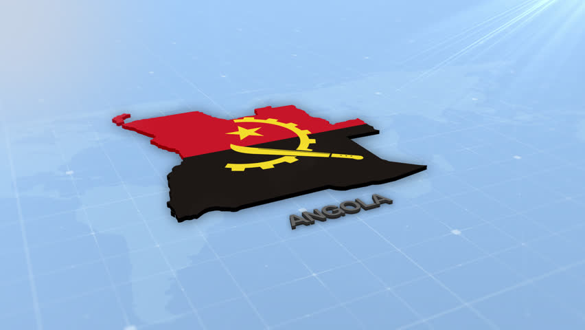 Angola Geographic Map and Flag Animated Motion Graphic Background | Angola Map