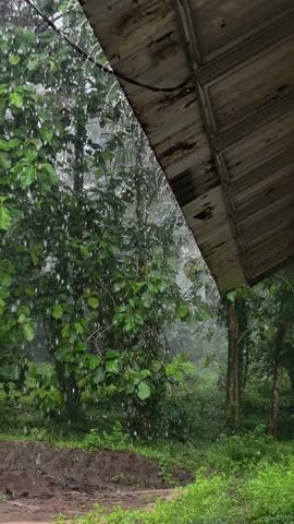 December 4, 2025. Recording of the rainy season in Sampir Village, Serang Regency, Indonesia