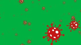 Abstract Rain of Red Virus Particles Animation on Green Screen Background for Medical VFX - Powered by Shutterstock - Get 15% off with code: PIKWIZARD15