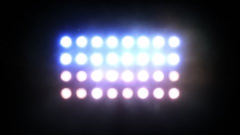 Bright floodlights turning on and off forming different shapes. Amber and blue. 
SEE MORE COLOR OPTIONS IN MY PORTFOLIO.