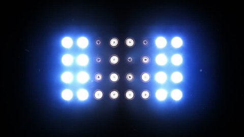 Bright floodlights turning on and off forming different shapes. Blue.
SEE MORE COLOR OPTIONS IN MY PORTFOLIO.