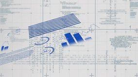 Blueprint-style animation over world map and financial data. Finance, global, analytics, economy, visualization - Powered by Shutterstock - Get 15% off with code: PIKWIZARD15