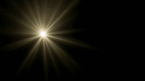 Golden starburst lens flare glowing with bright radial light rays. seamless looping 4k video background
 - Powered by Shutterstock - Get 15% off with code: PIKWIZARD15