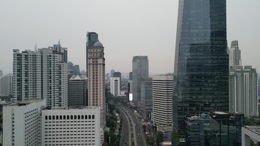 Jakarta Aerial Shot from the top of the building