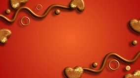 Glossy golden elements framing warm orange glowing center - Powered by Shutterstock - Get 15% off with code: PIKWIZARD15