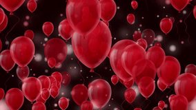 Christmas Red Balloons Rising in Starry Night Sky | Seamless Loop Animation - Powered by Shutterstock - Get 15% off with code: PIKWIZARD15