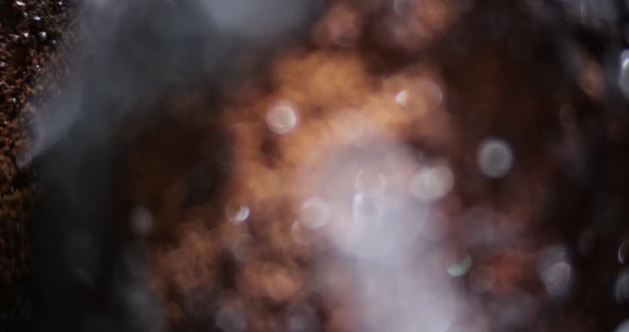 Ash Particles after Combustion of Inorganic Substance under Microscope, Smooth Slide Motion and Fine Focusing, Scientific Material Analysis with Soft Lighting, Forensic Chemistry Lab Investigation
