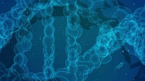 Abstract Digital DNA Helix Art with Binary Code and Blue Geometric Background - Powered by Shutterstock - Get 15% off with code: PIKWIZARD15