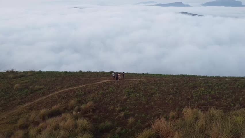 Cloud farm view from hill side