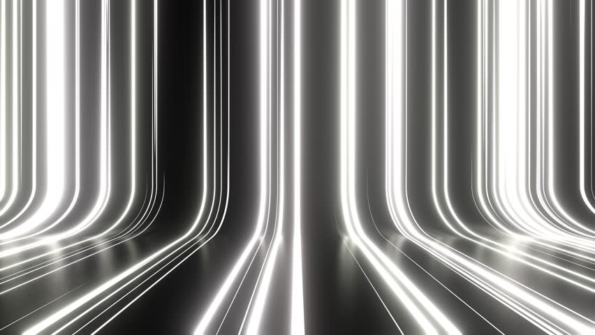 Falling neon lines white for scene or show background VJ loop