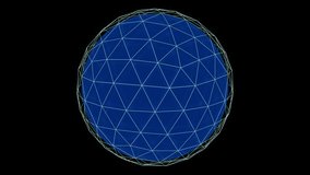 Spinning Blue Wireframe Globe with Plexus Network for Global Data Visualization - Powered by Shutterstock - Get 15% off with code: PIKWIZARD15