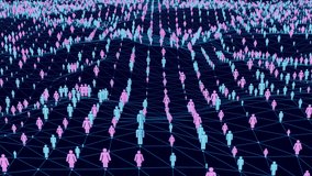 Abstract user network, data, communication, connection, internet. System, computer, online network, control, user access, authorization. 3D animation - Powered by Shutterstock - Get 15% off with code: PIKWIZARD15