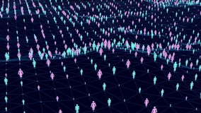 Abstract user network, data, communication, connection, internet. System, computer, online network, control, user access, authorization. 3D animation - Powered by Shutterstock - Get 15% off with code: PIKWIZARD15