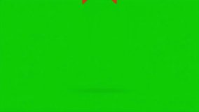 Looping animation of a red bookmark ribbon on solid green background - Powered by Shutterstock - Get 15% off with code: PIKWIZARD15