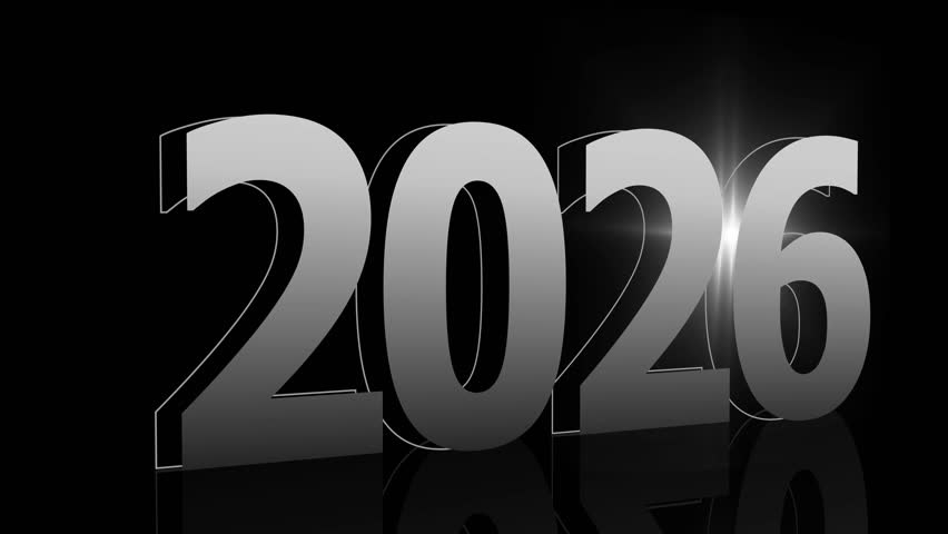 Futuristic 2026 with Financial Graphs and Charts Animation