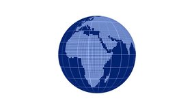 Abstract Digital Globe with Continents Animation, 3d Minimalist Globe Earth Map Animated - Powered by Shutterstock - Get 15% off with code: PIKWIZARD15